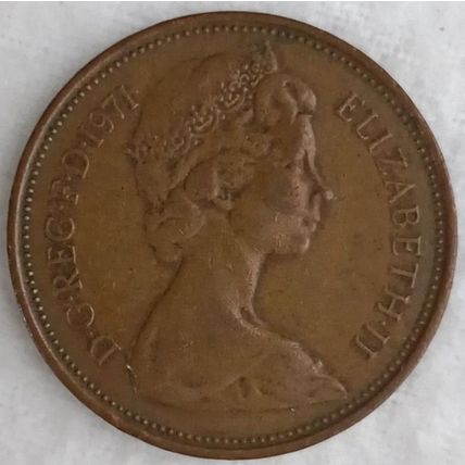 UNITED KINGDOM 1971 2p New Penny