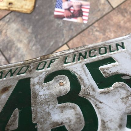Illinois 1956 Vintage License Plate Pair Rustic Antique Vintage Patina 2243566