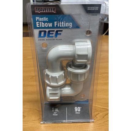 Traveller 1” Plastic 90 Degree Elbow Fitting DEF Diesel Exhaust Fluid - New