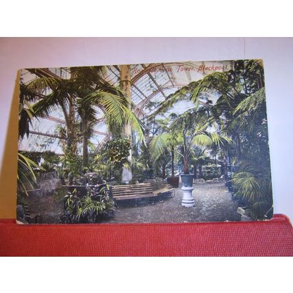 TOWER ROOF GARDENS, BLACKPOOL. LANCASHIRE used vintage postcard 1947 pm #