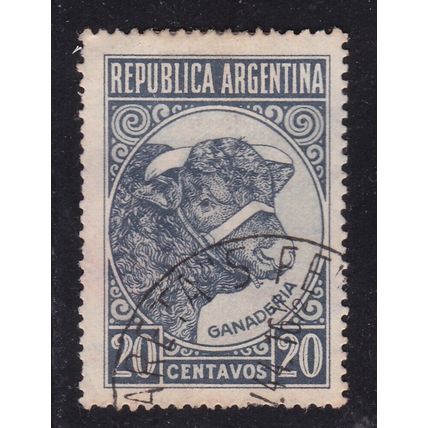 Argentina Prize Bull 20c fine Used VGC