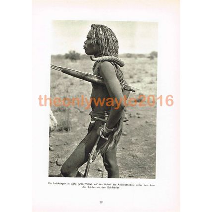 Warrior, Ghana or Upper Volta, Photo Book Illustration (Print), 1935