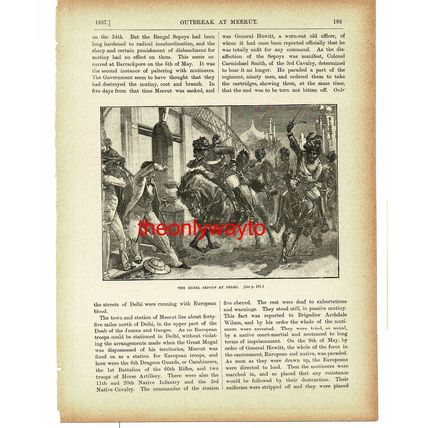 Rebel Sepoys At Delhi, Indian Mutiny 1857, Book Illustration (Print), c1895