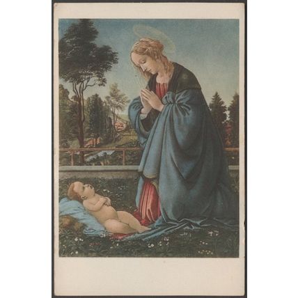Filippino Lippi - L'Adorazione, c.1930 - Roberto Hoesch Cartolina
