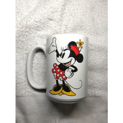Minnie Mouse Coffee Mug Ceramic Classic Sparkle Glitters Authentic Original