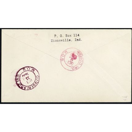 "Mexican" Figure With Sombrero Fancy Cancel Registered Cover - Stuart Katz