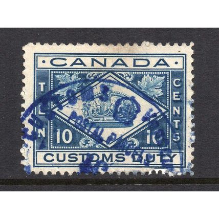 Canada - 10c Blue Customs Duty Stamp, Used