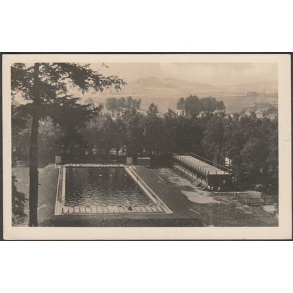 Koupaliště, Volyně na Šumavě, c.1940s - Foto-Fon Foto Pohlednice