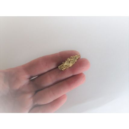 Small tiny gold metal filigree hair pin alligator clip barrette for fine thin