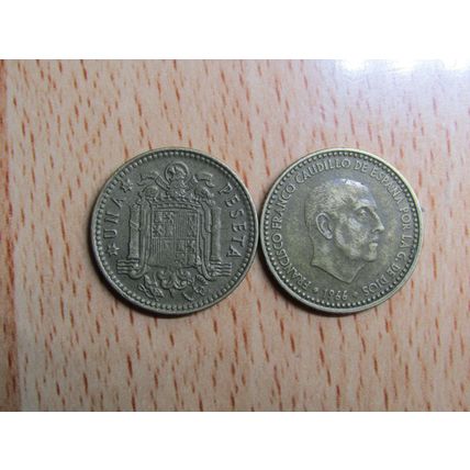 Spain 1967 Franco 1966-1967* 1 Peseta Coin