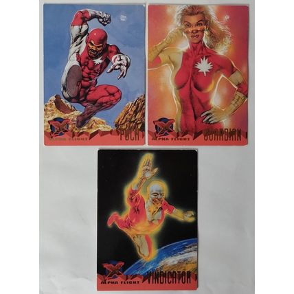 Marvel Comics 1995 Fleer Ultra X-MEN 3 trading cards ALPHA FLIGHT team