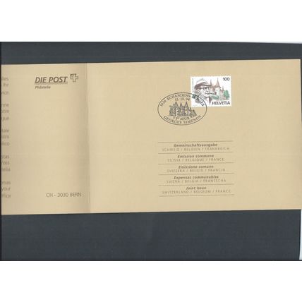 Switzerland stamps. 1994 Georges Simenon used in card (AF695)