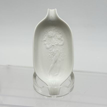 Rosenthal Signed Bjorn Wiinblad White Porcelain The Magic Flute Ashtray White