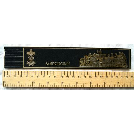 Vintage: black leather bookmark - Sandringham v.1