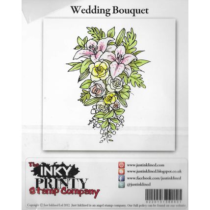 Just Inklined. Wedding Bouquet Stamp. Stamping Cardmaking Scrapbooking Crafts