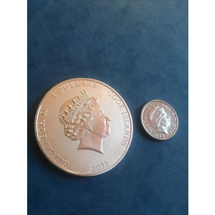 2022 Cook Islands Silver Peacock coin