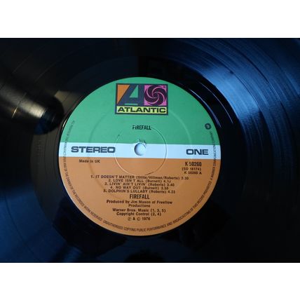 LP. 1976. FIREFALL. SELF TITLED. ATLANTIC K50260. LYRIC INNER .NEAR MINT.