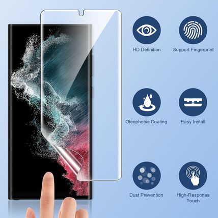 LK 3 Pack for Samsung Galaxy S22 Ultra Screen Protector [Not Glass] Support