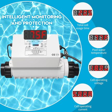 Salt Chlorine Generator, Westaho Pool Salt System for Inground Pools up to 40,00