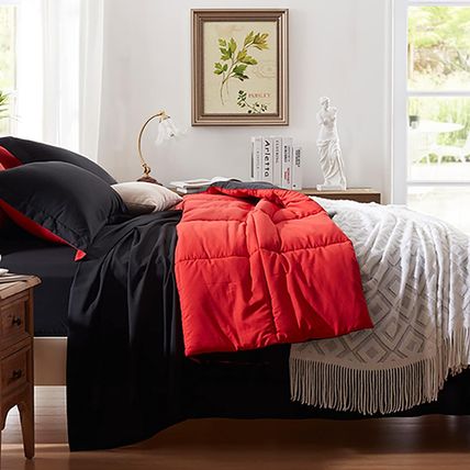 Anluoer Queen Comforter Set 7 Piece, Reversible Bed in a Bag Queen Size, Lightwe
