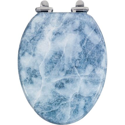 Angol Shiold Elongated Toilet Seat Molded Wood Toilet Seat with Quietly Close an