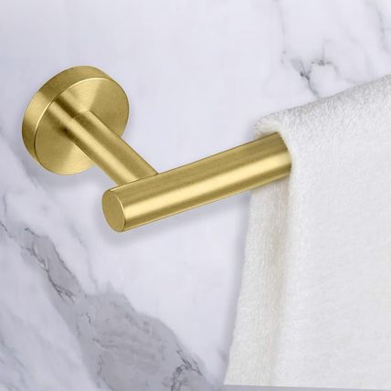 Cilee 2 Pieces Brushed Gold Bathroom Towel Bar, 24 Inch Double Towel Racks,Bathr