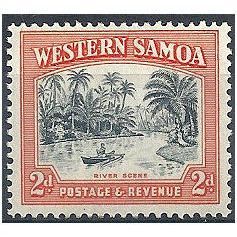 Samoa 1935 SG182 2d Black & Orange Mounted Mint.