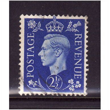 GREAT BRITAIN 1937 SG466 2 1/2d ULTRAMARINE FINE USED #3