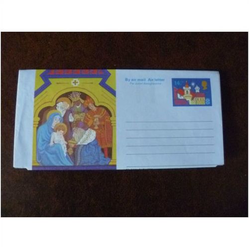 GB Christmas 14 1/2p Aerogramme Air Mail Letter Artist Carol Walklin Nativity