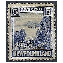 Newfoundland 1923 SG153 5c Ultramarine Mounted Mint ...