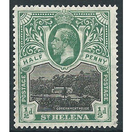 St Helena 1912 SG72 1/2d Black & Green Mounted Mint .. ..