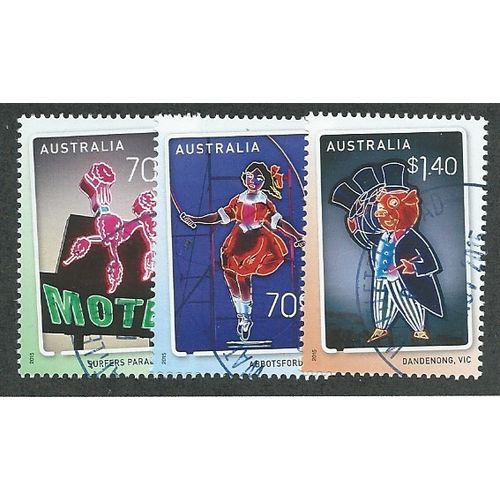 AUS 2015 SET 'SIGN OF THE TIMES' (3v) FINE USED (EBID39-070)