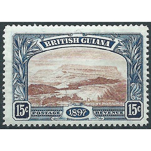 British Guiana 1898 SG221 15c Red-Brown & Blue Mounted Mint ....