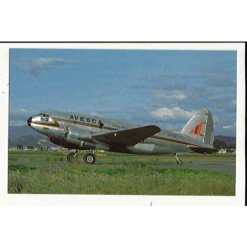 Aviation AVESCA CURTISS C-46D-20-CU Postcard by Buchair (8932)