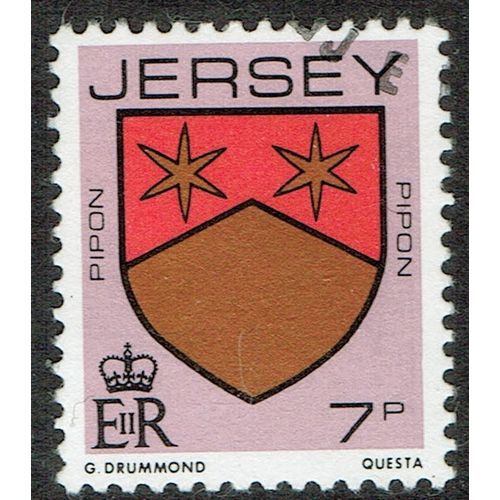 Jersey 1981 Arms of Jersey Families 7p Multicoloured SG256 FU