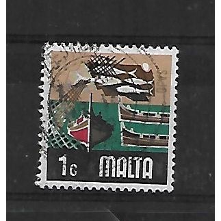 Malta.SG490 1c Fishing Industry.Fine Used.Apr21g