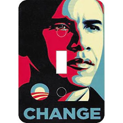 Obama Switch Plate-Change (African American Single Switch Plate)