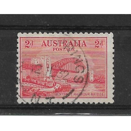 Australia.SG141 2d Sydney Harbour Bridge (Scarlet).Fine Used.Dec21a
