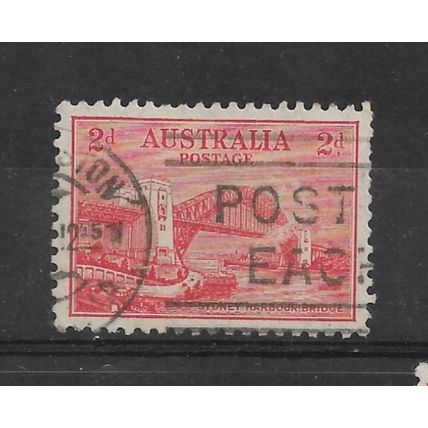 Australia.SG141 2d Sydney Harbour Bridge (Scarlet).Fine Used.Dec21b