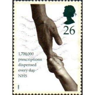 1998 50th Anniv of National Health Service. 26p Val. Adult & Child Hands F/Used
