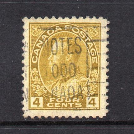 Canada - 1922-31 - 4c Yellow-Ochre (sg249a) Used