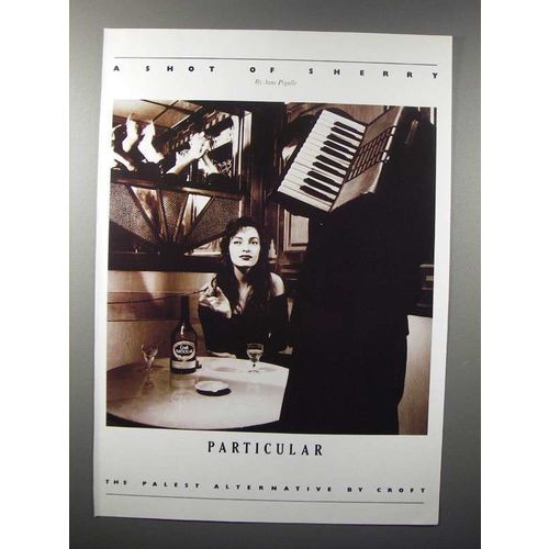 1987 Croft Particular Sherry Ad - Anne Pigalle