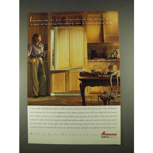 1996 Amana Ultimate Food Preservation Refrigerator Ad