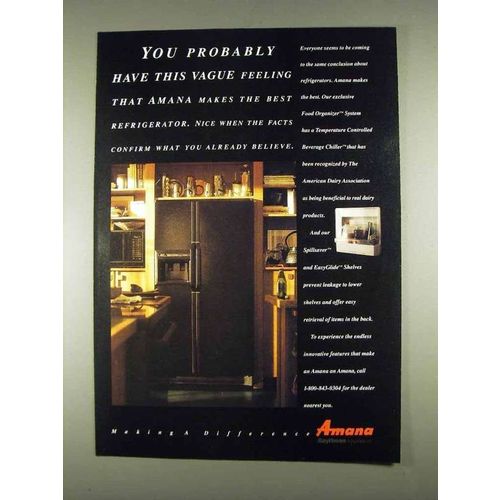 1996 Amana Refrigerator Ad - Have This Vague Feeling