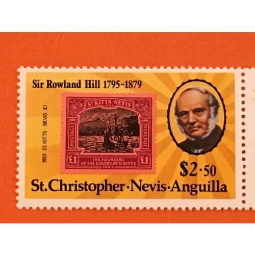 St Kitts 1979 Rowland Hill $2.50 1923 £1 Colony Unmounted Mint NHM SG 424 stamp