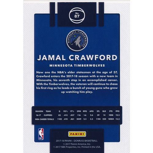 2017-18 Donruss 87 Jamal Crawford Minnesota Timberwolves