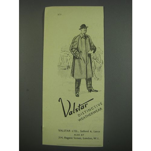 1949 Valstar Weatherwear Ad