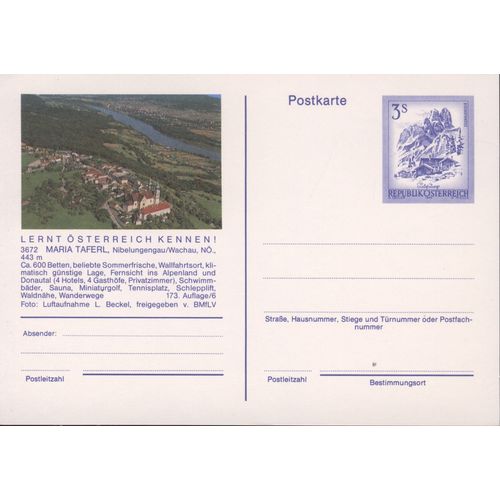 Austria unused - 3s pre-paid - Maria Taferl, Nibelungengau/wachau