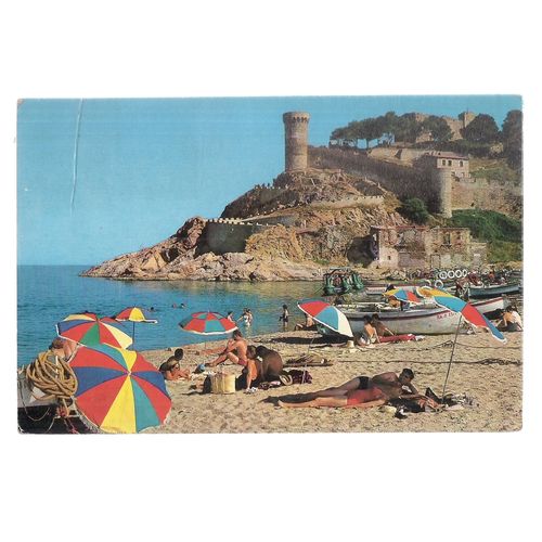 FOSSA DE MAR, COSTA BRAVA, SPAIN used vintage postcard. 1966 postmark =