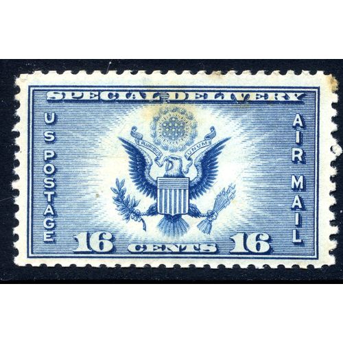 USA 1934 Air Mail, Special Delivery — 'Great Seal', 16c — Blue, Scott CE1, MNH